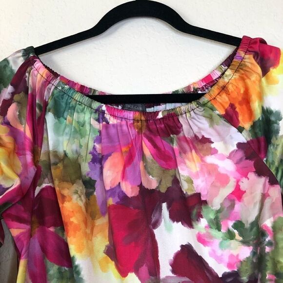 NEW Vince Camuto Whimsical Soft Girl Bubble Sleeve Blouse Size S NWT - Picture 4 of 15